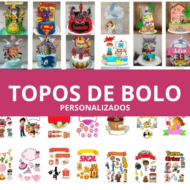 Topos de Bolo Personalizados